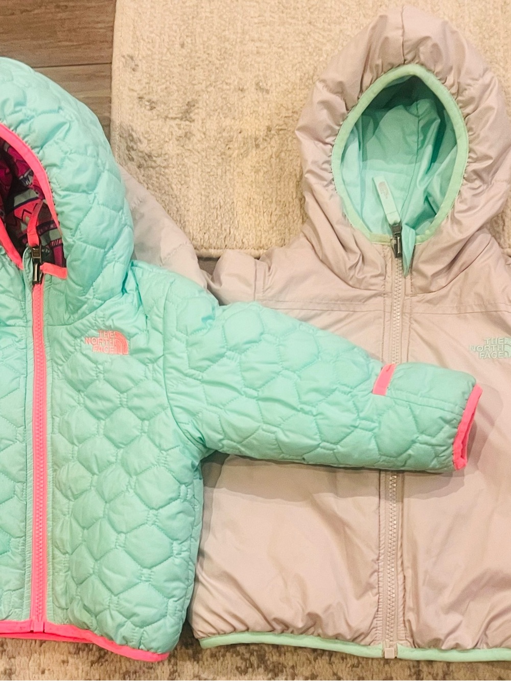 2 Jackets-The North Face Reversible Kids Jackets